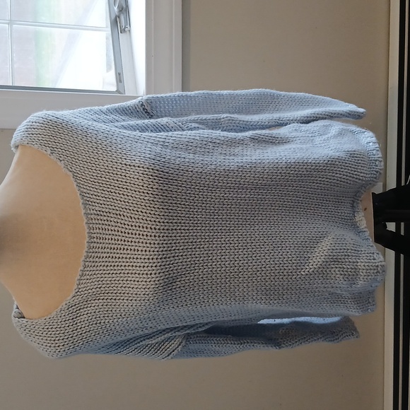 Lovers + Friends Blue‎ chunky crop sweater size Small - Picture 3 of 10